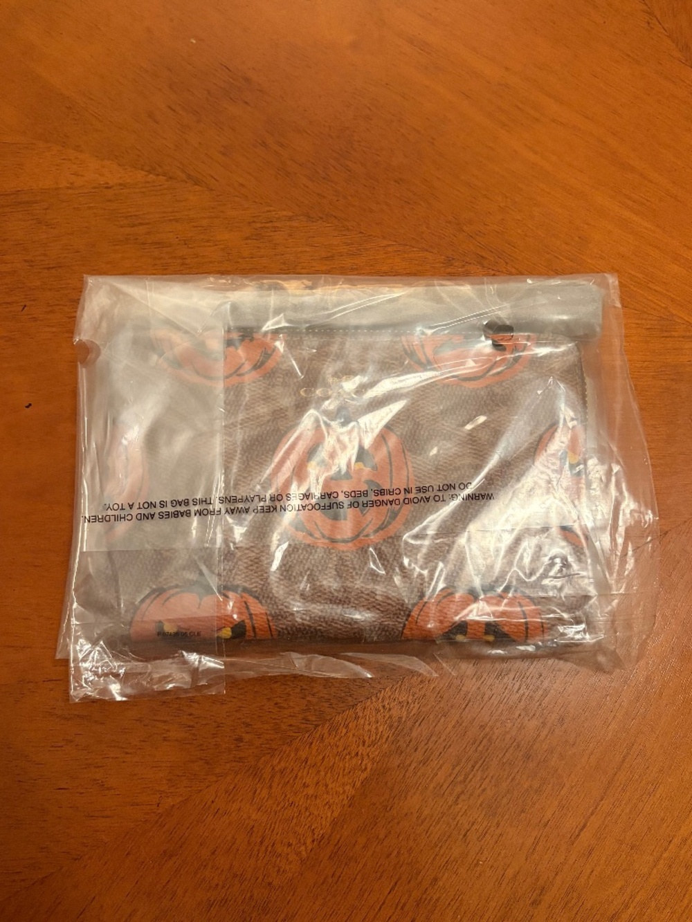 ๐ COACH HALLOWEEN Pumpkin Wristlet - NWT - Picture 6 of 8